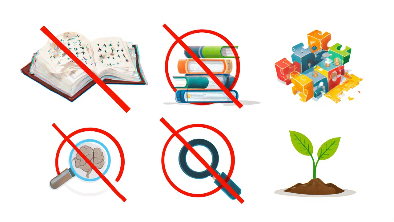 Myths crossed out and positive coding skills icons displayed around them.