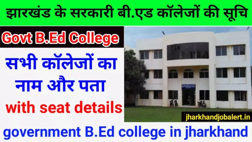 B.Ed College list in Jharkhand