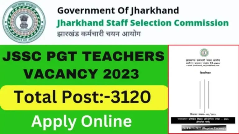 JSSC PGT Teachers Vacancy 2023